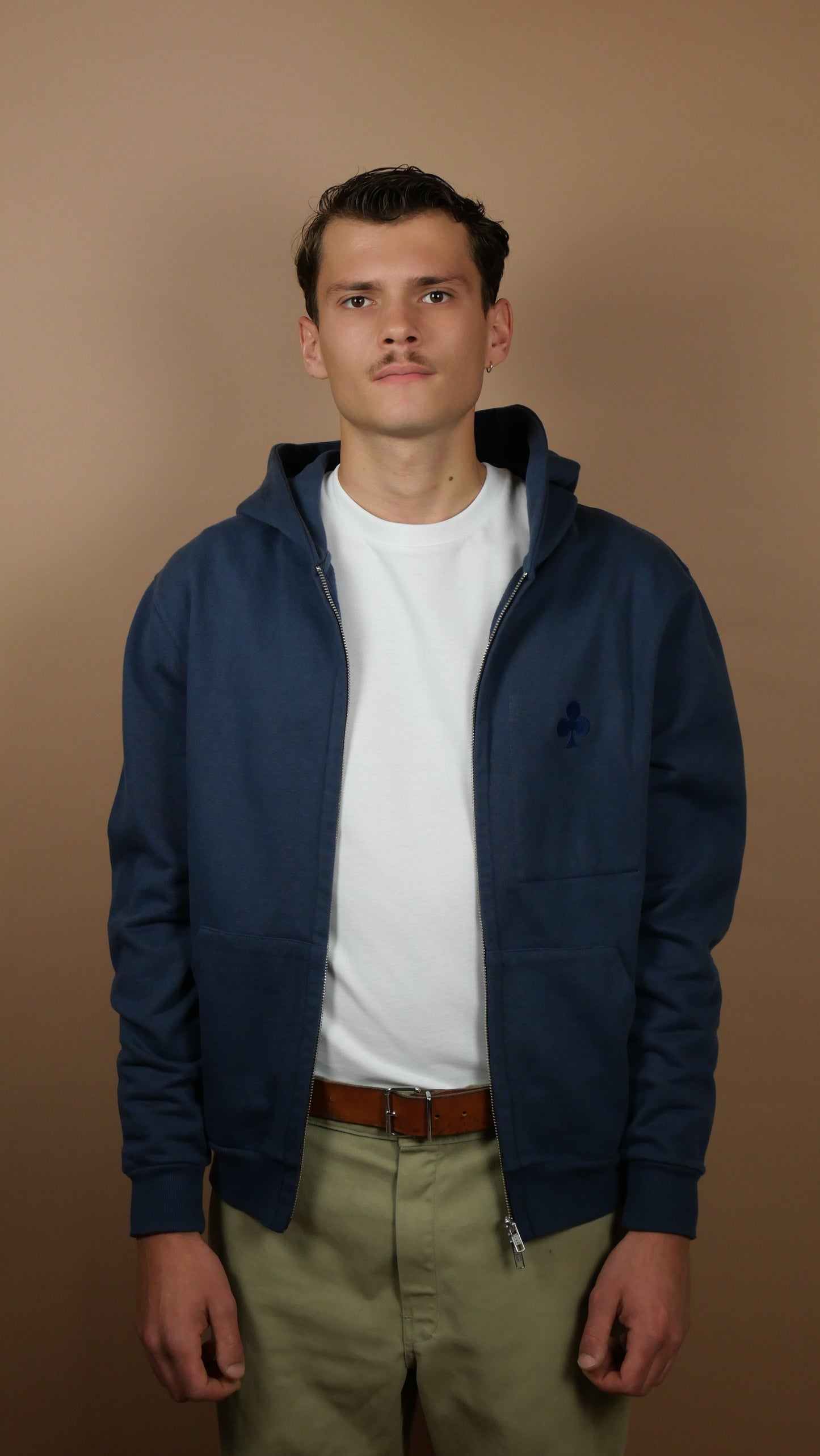 Hoodie Zippé Trèfle Bleu Marine