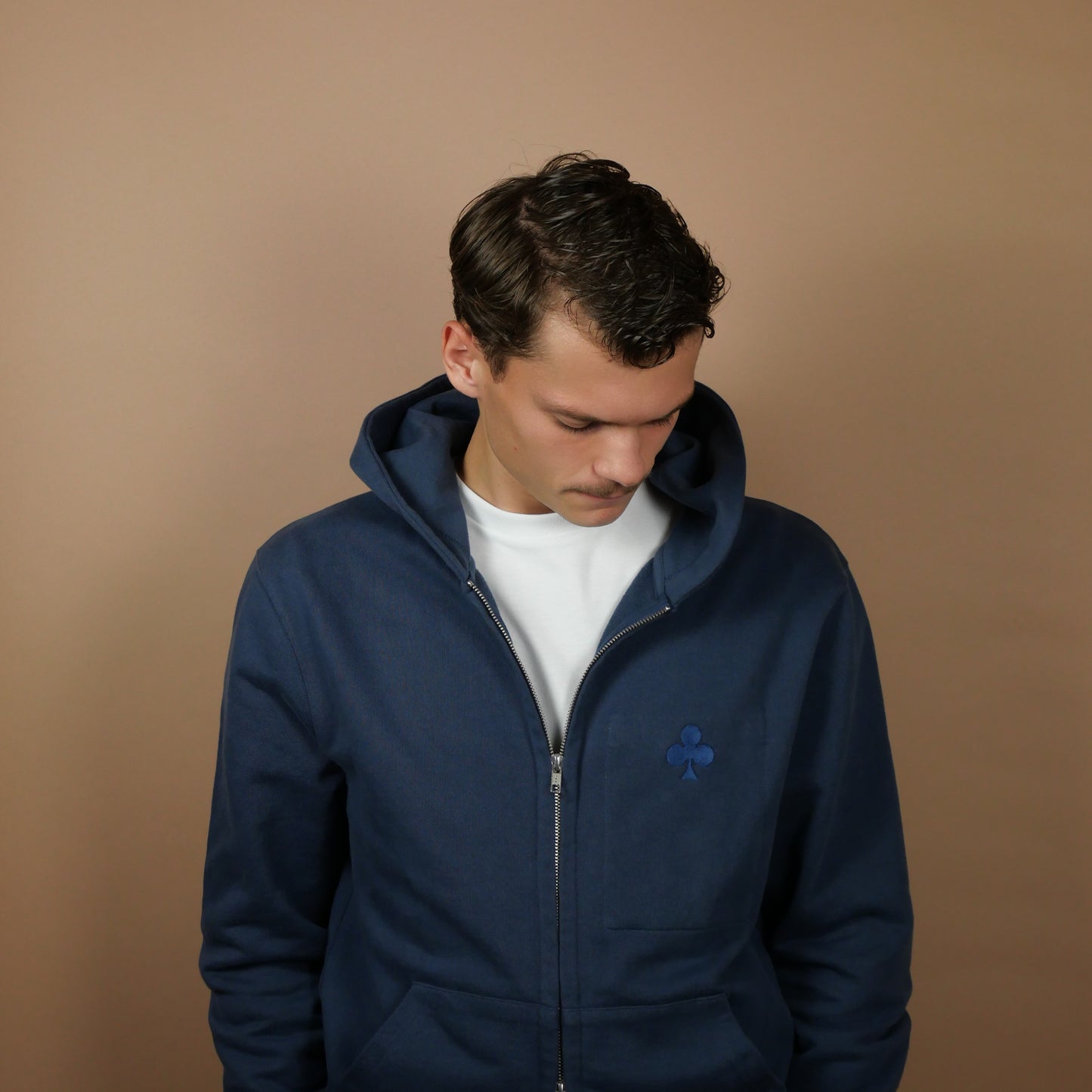 Hoodie Zippé Trèfle Bleu Marine
