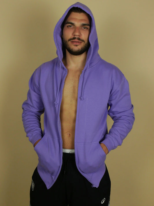 Hoodie Zippé Violet DOPAMINE — PIÈCE UNIQUE