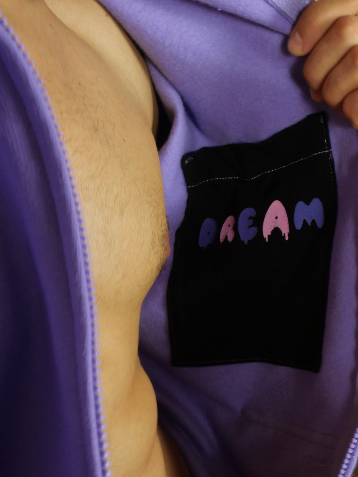 Hoodie Zippé Violet DOPAMINE — PIÈCE UNIQUE