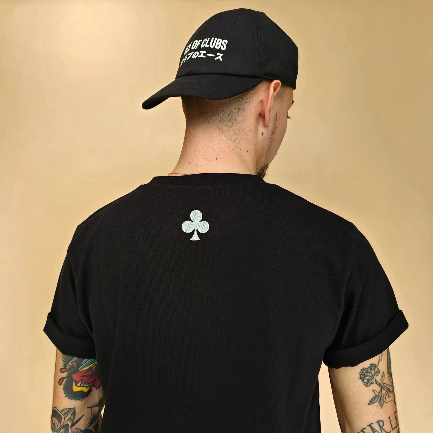 monsieurbarr t-shirt noir broderie ace of clubs