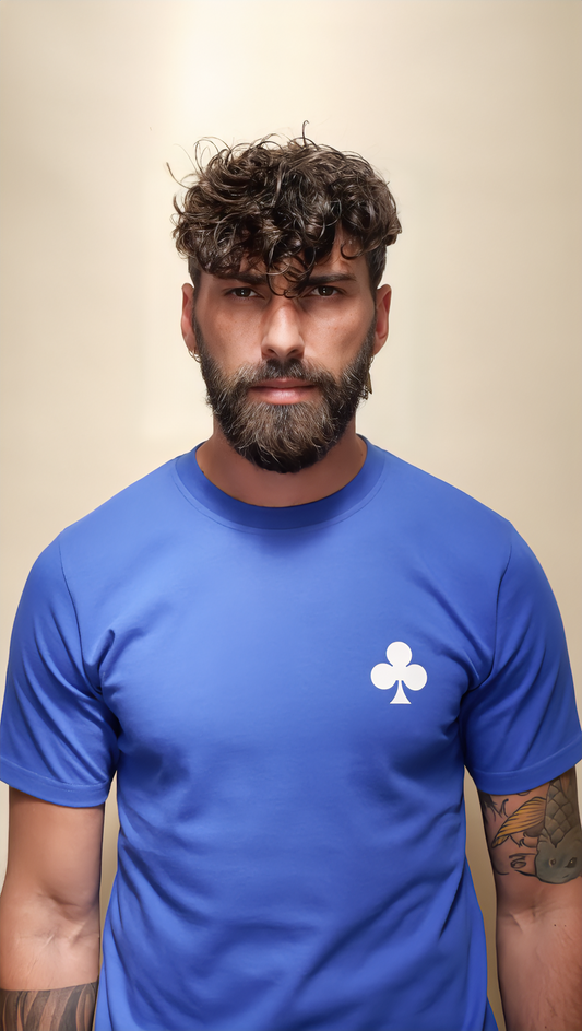 monsieurbarr t-shirt bleu cobalt