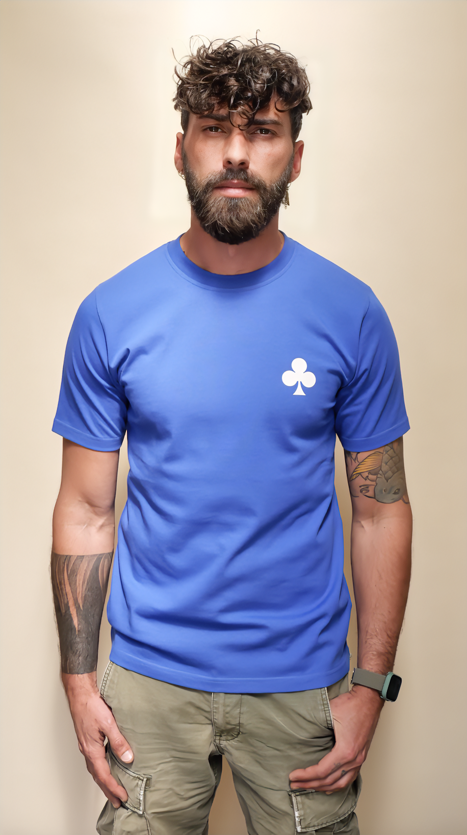 monsieurbarr t-shirt bleu cobalt