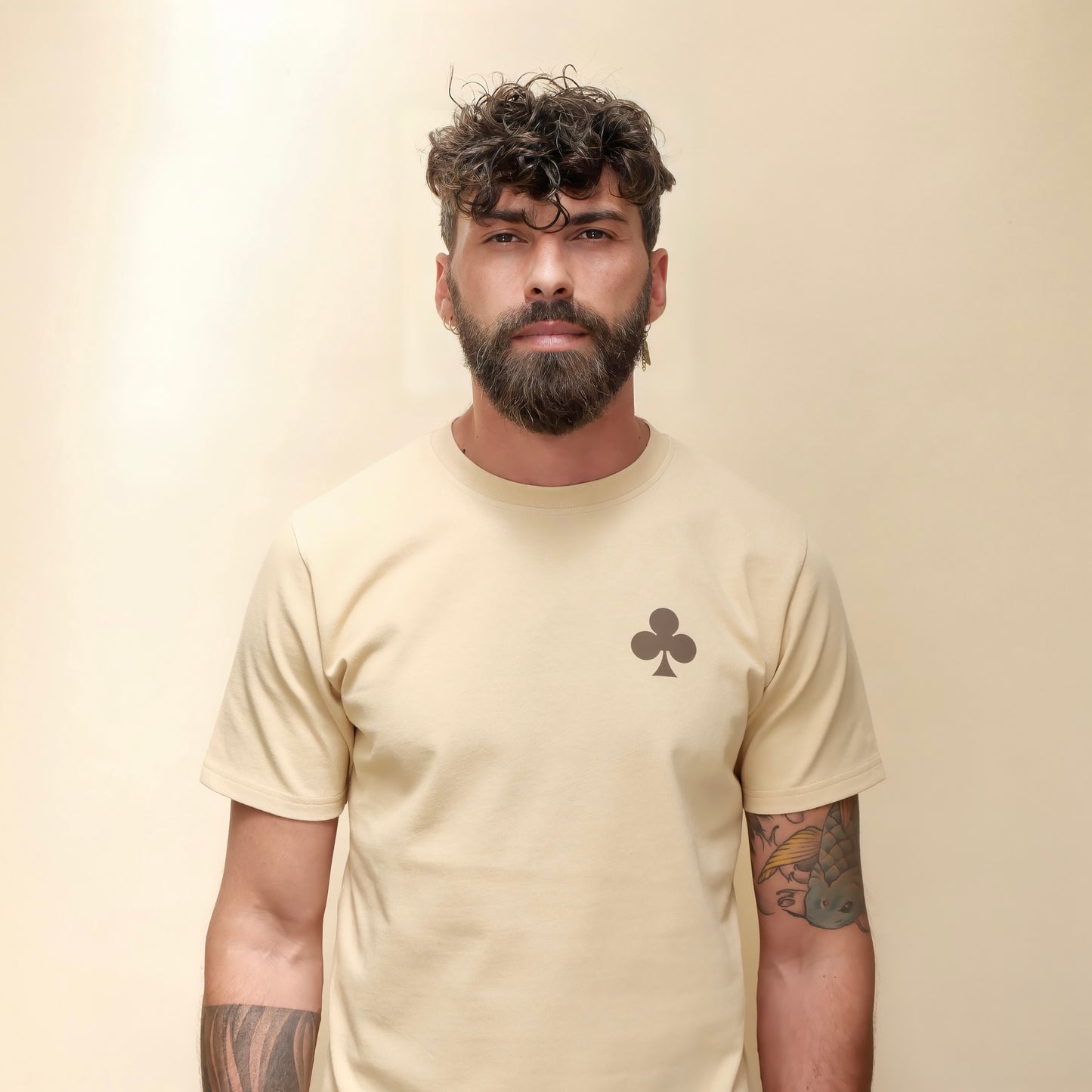 monsieurbarr t-shirt couleur désert kaki trèfle