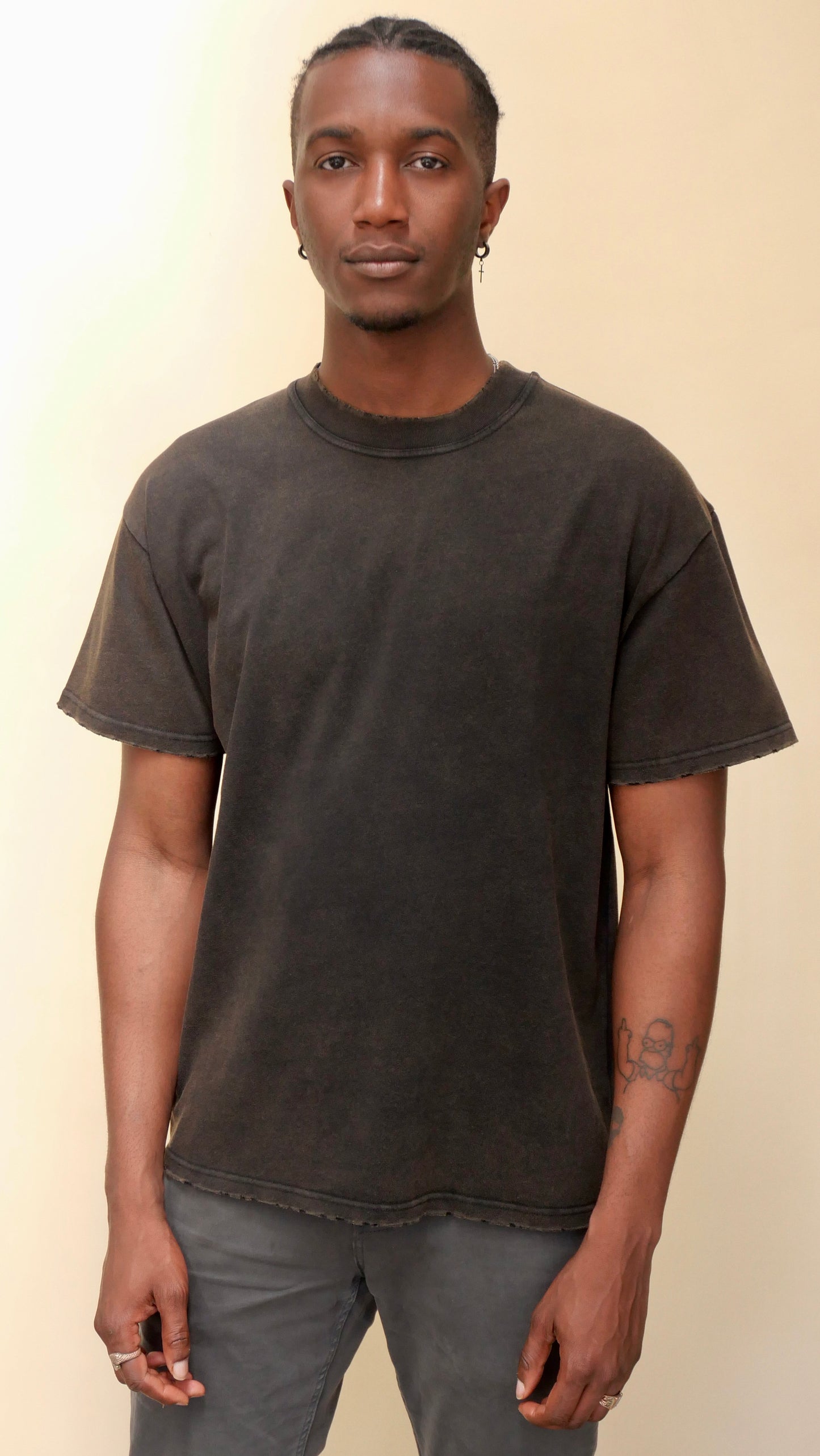monsieurbarr t-shirt Destroy acid burn washed