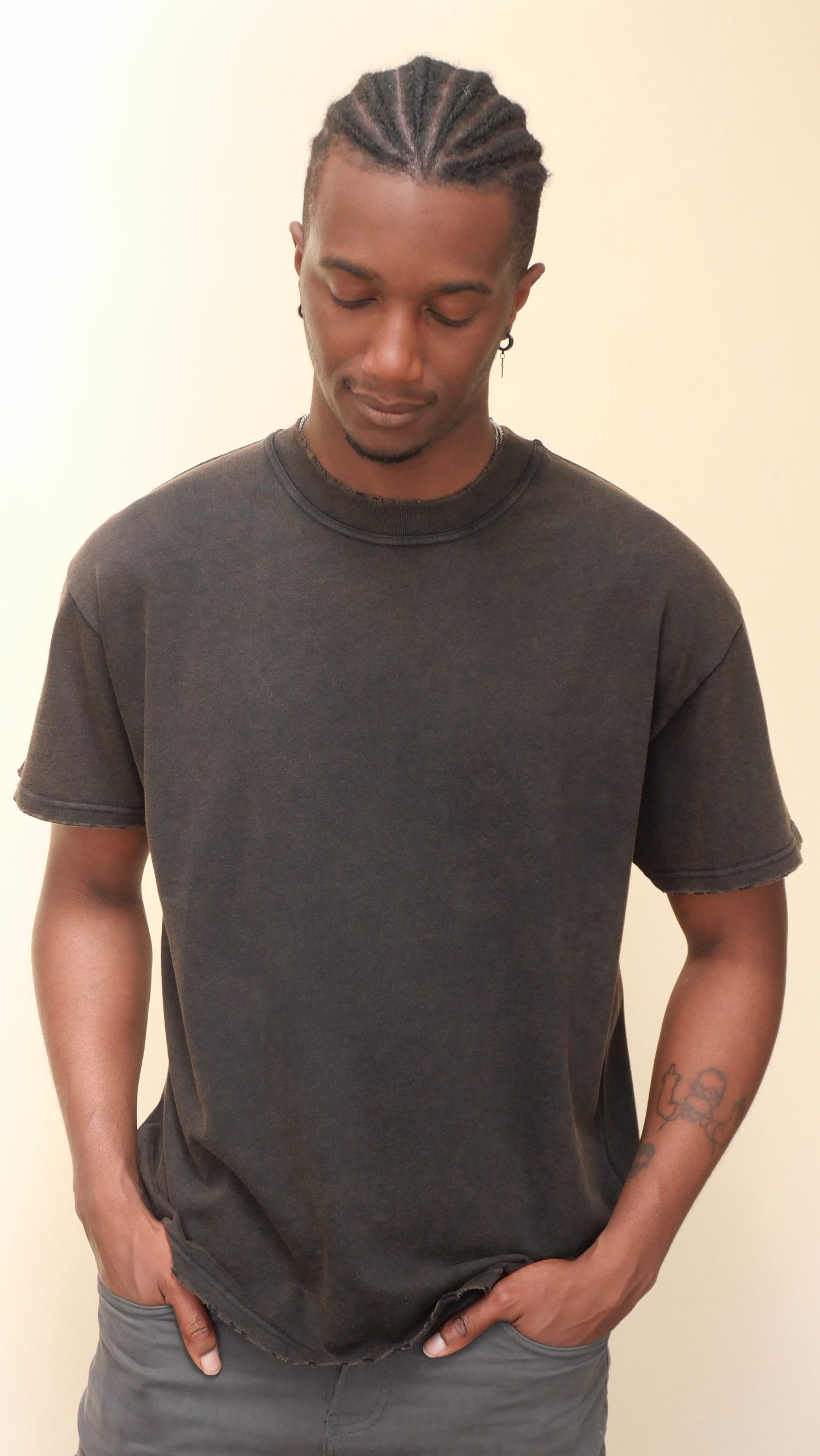 monsieurbarr t-shirt Destroy acid burn washed