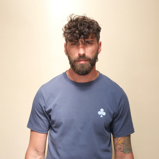 monsieurbarr t-shirt bleu foncé trèfle marine