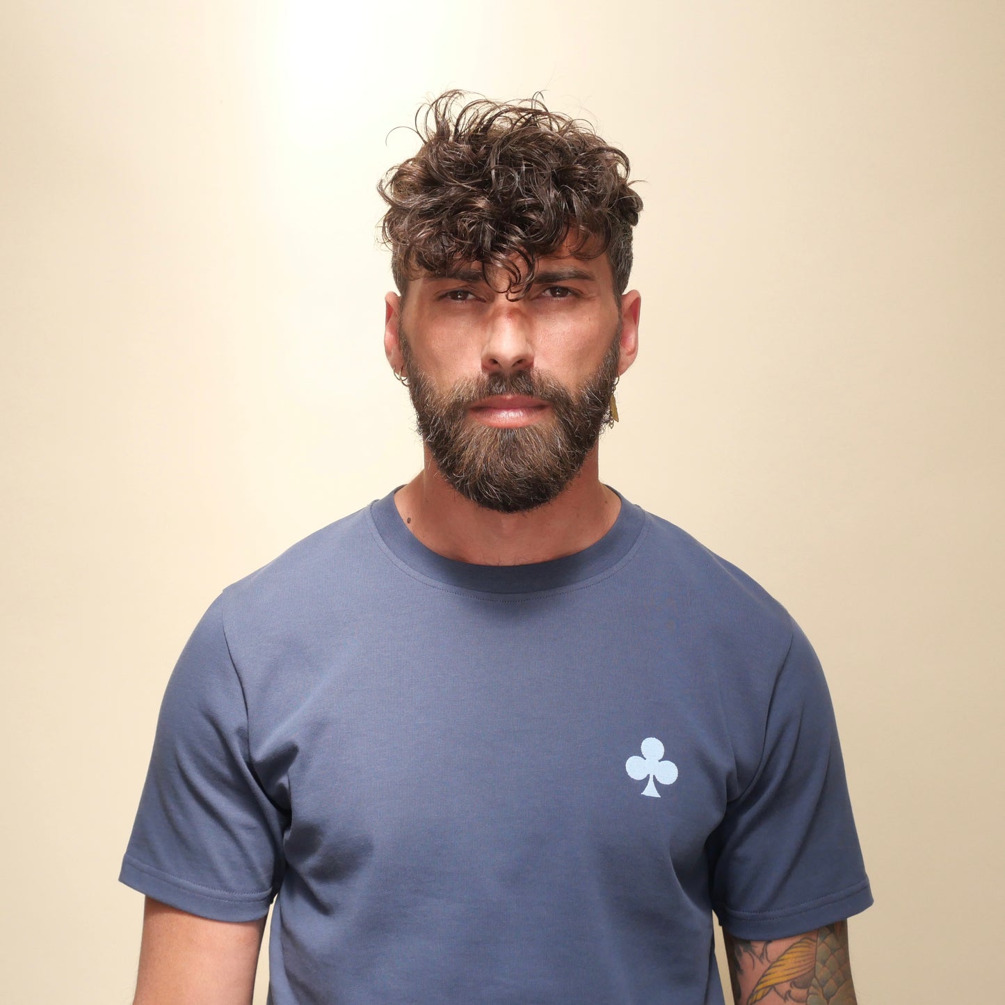 monsieurbarr t-shirt bleu foncé trèfle marine