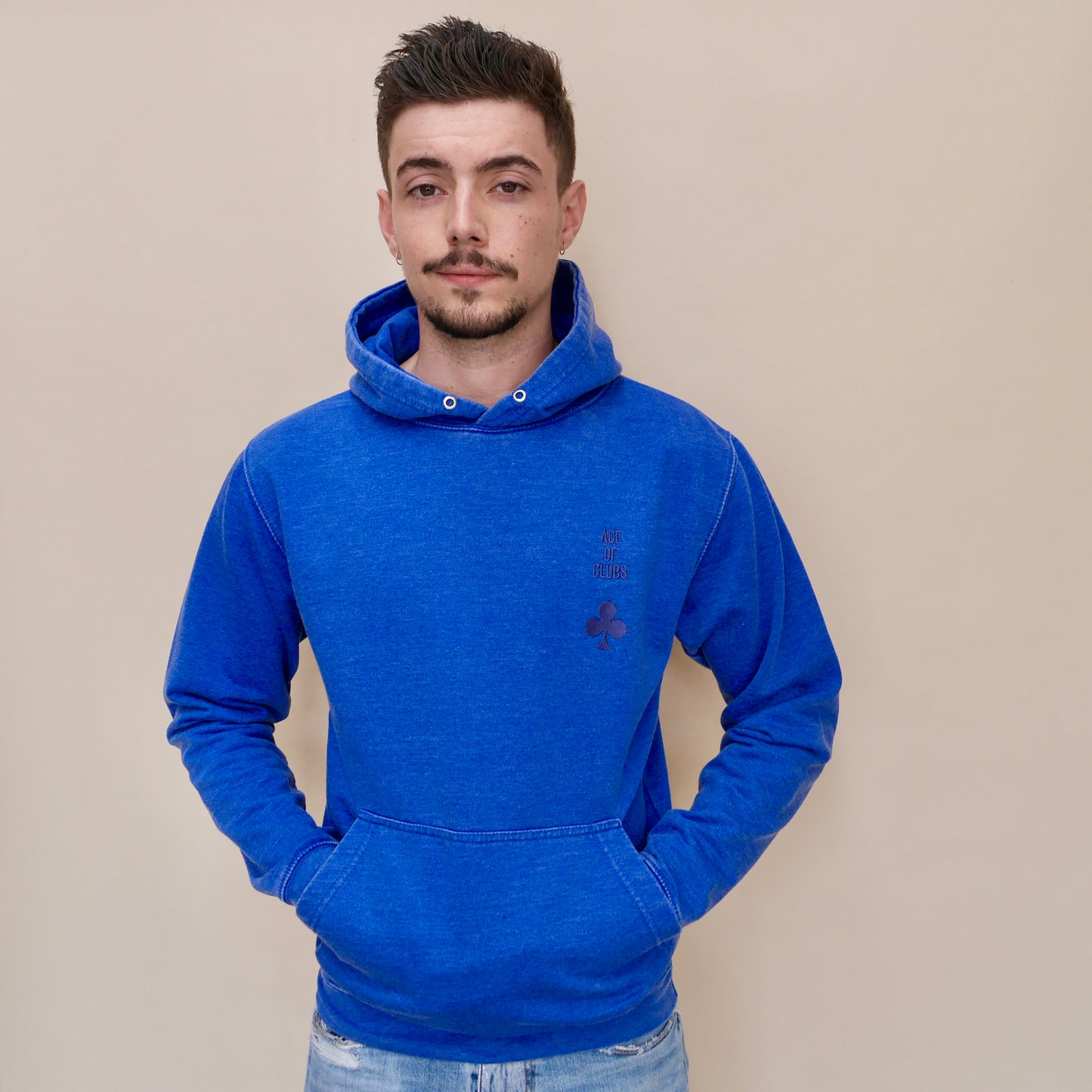 Hoodie Bleu Royal Délavé