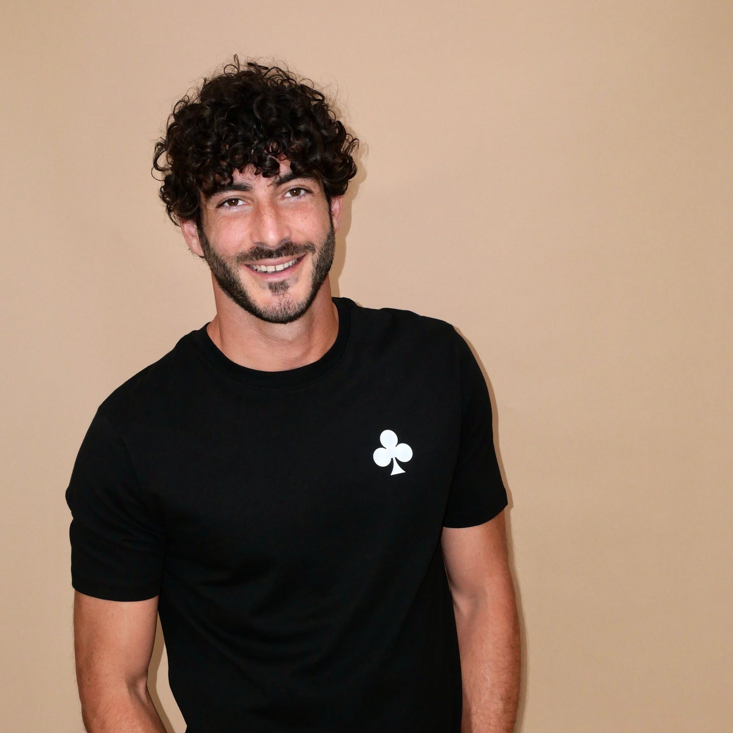 monsieurbarr t-shirt bio noir trèfle phosphorescent