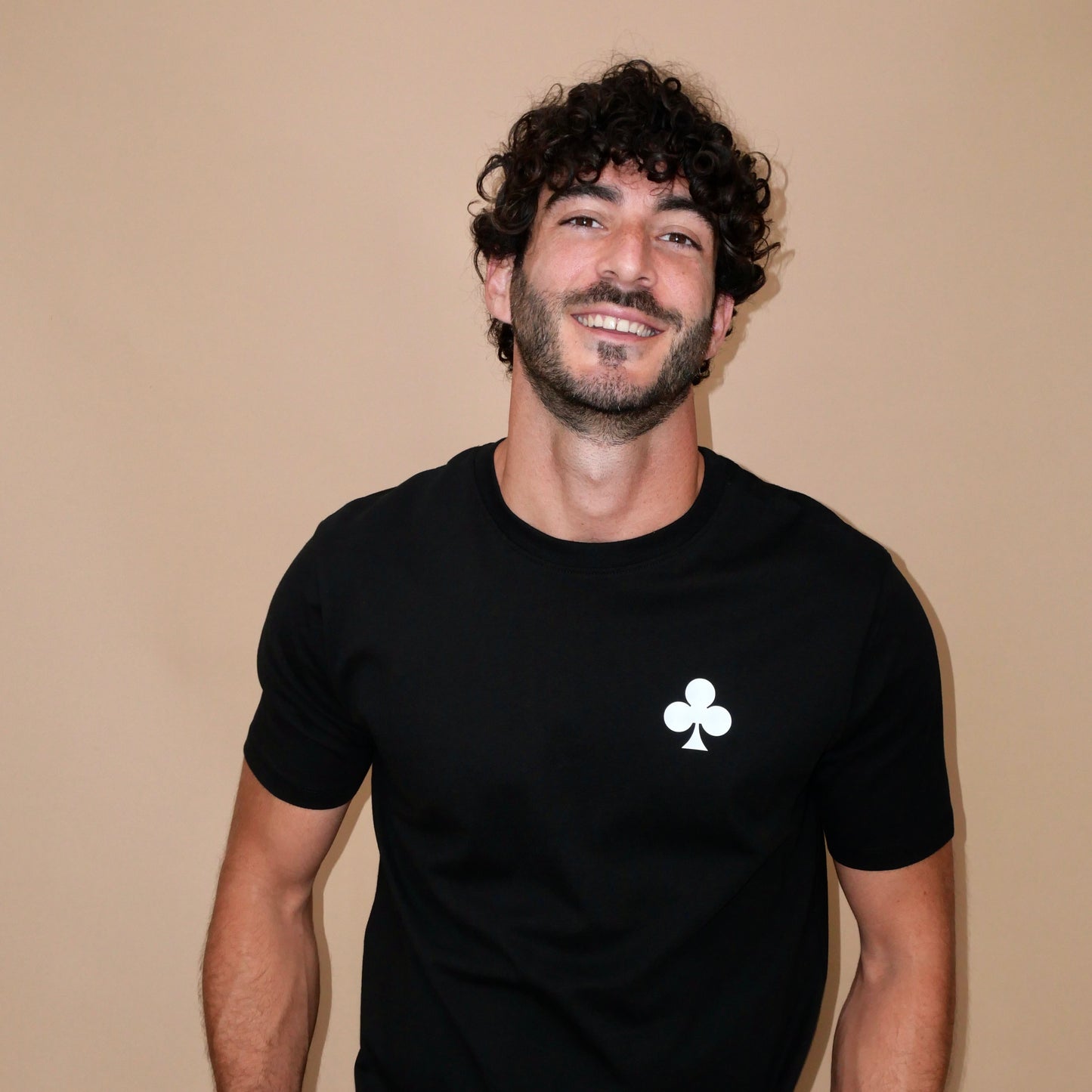 monsieurbarr t-shirt bio noir trèfle phosphorescent