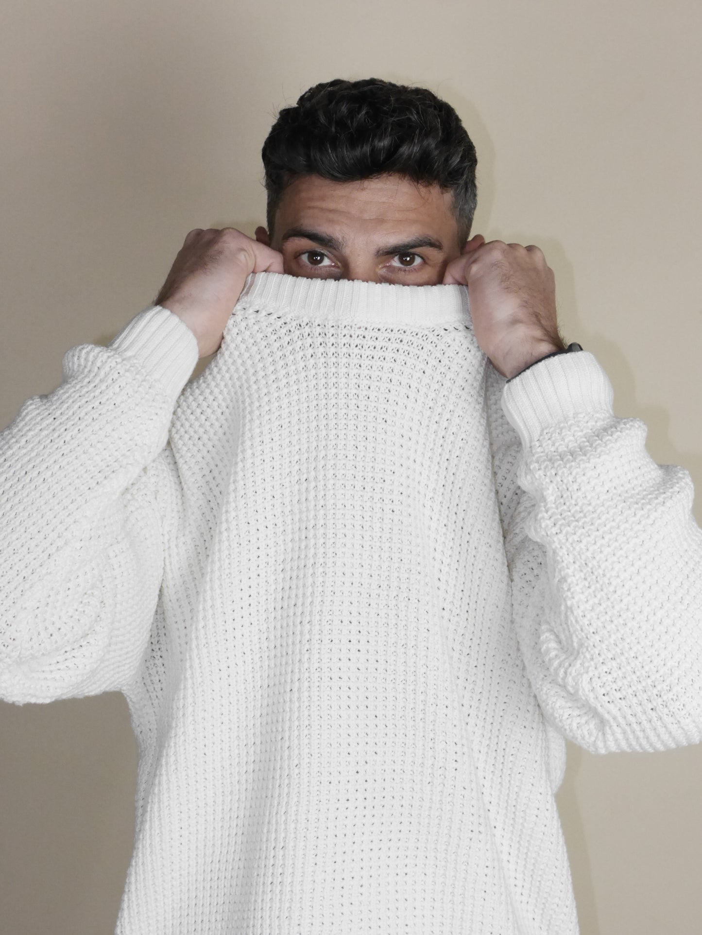 Pull en maille Gaufrée Off White