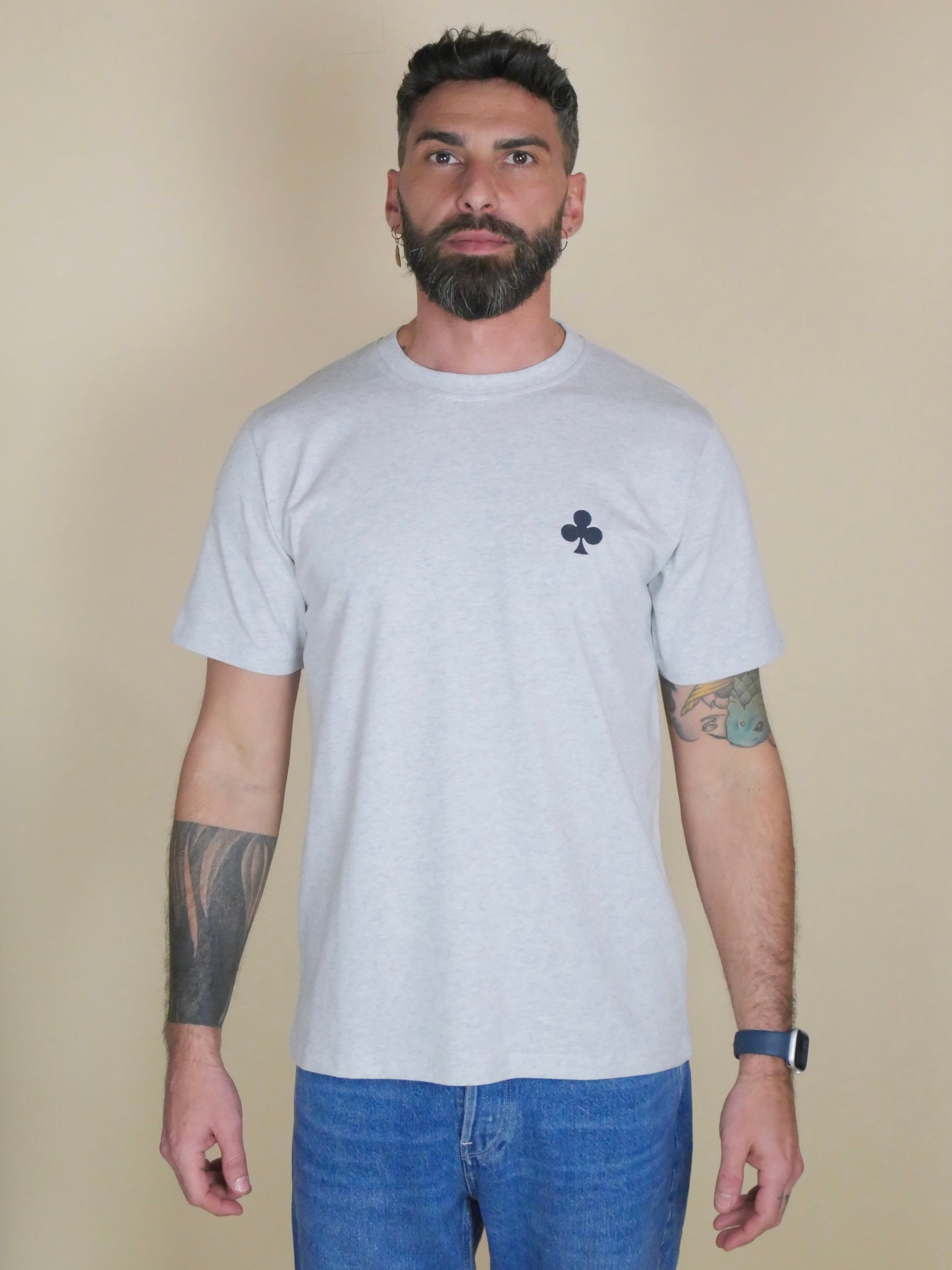 T-shirt Light Grey Trèfle Noir Mat