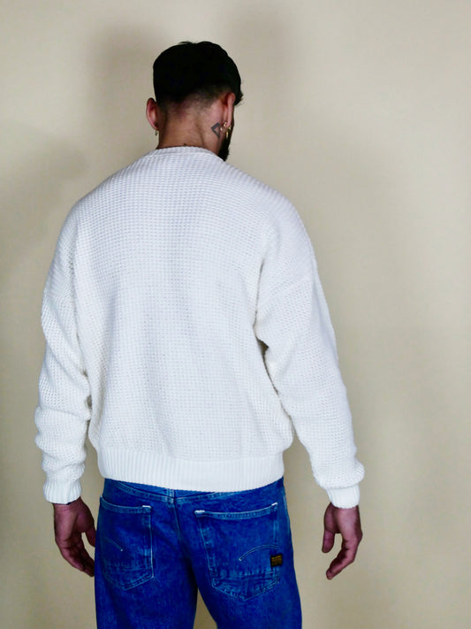 Pull en maille Gaufrée Off White