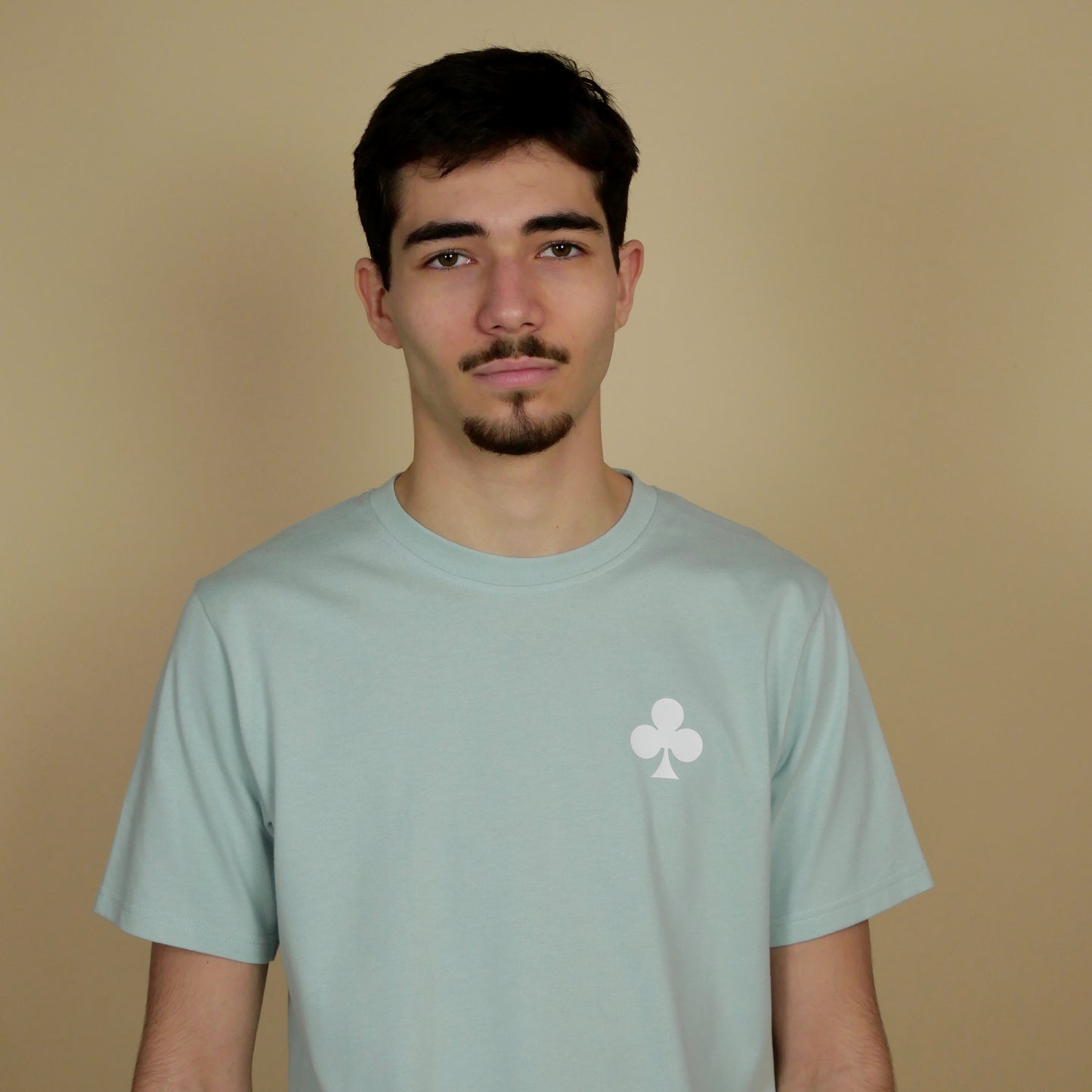 monsieurbarr t-shirt cold blue trèfle blanc fabriqué au Portugal