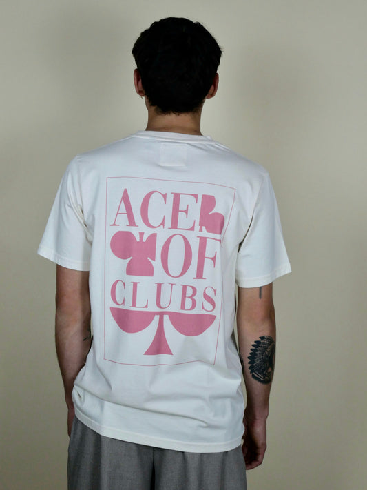 t-shirt naturel full print dos ace of clubs