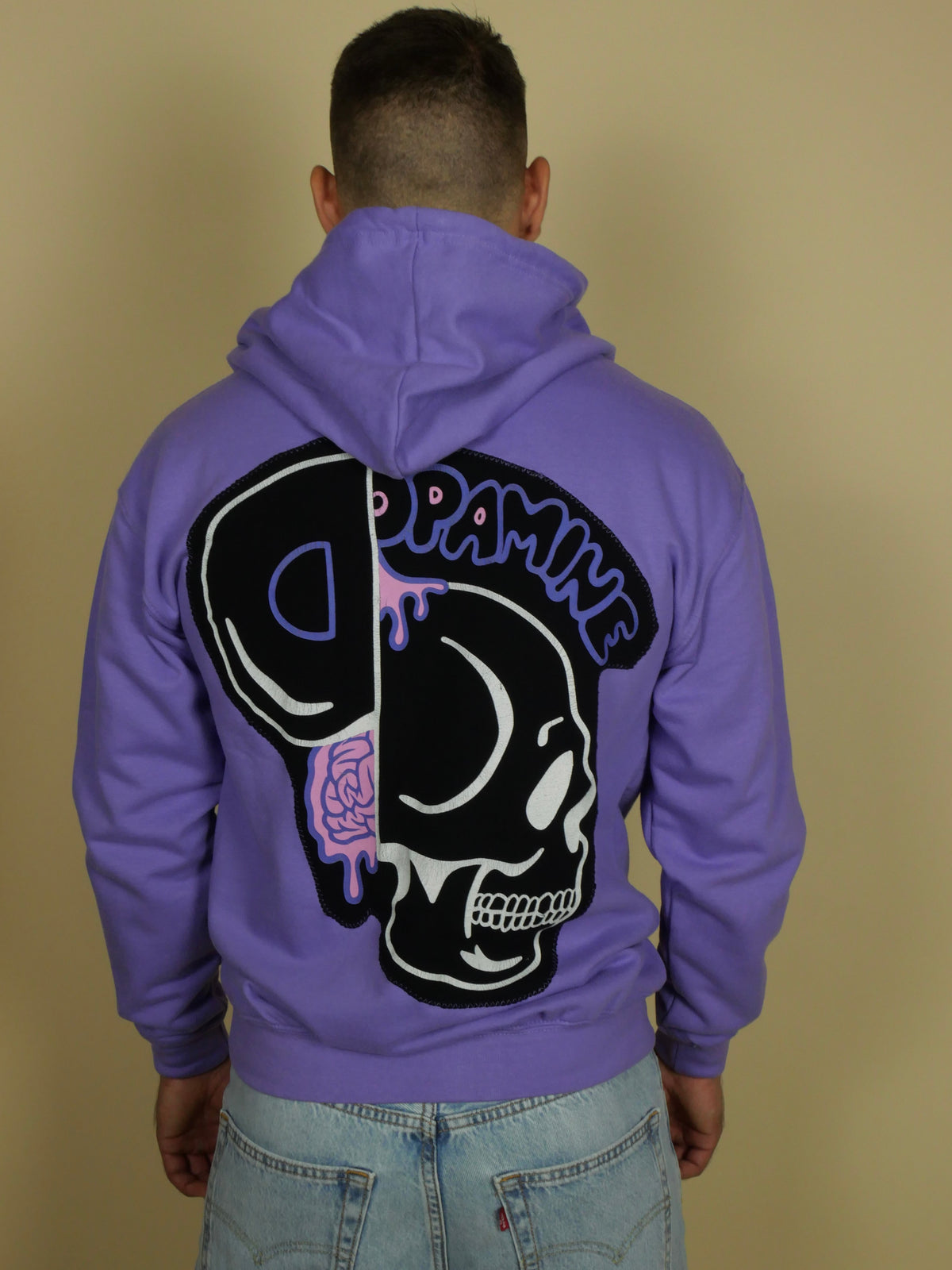 Hoodie Zippé Violet DOPAMINE — PIÈCE UNIQUE