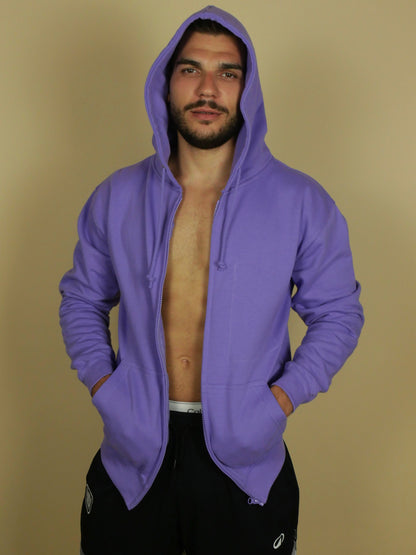 Hoodie Zippé Violet DOPAMINE — PIÈCE UNIQUE