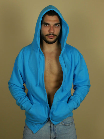 Hoodie Zippé Bleu Flash Back Taille L