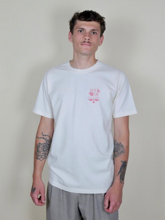 Monsieurbarr t-shirt naturel Ace of clubs 
