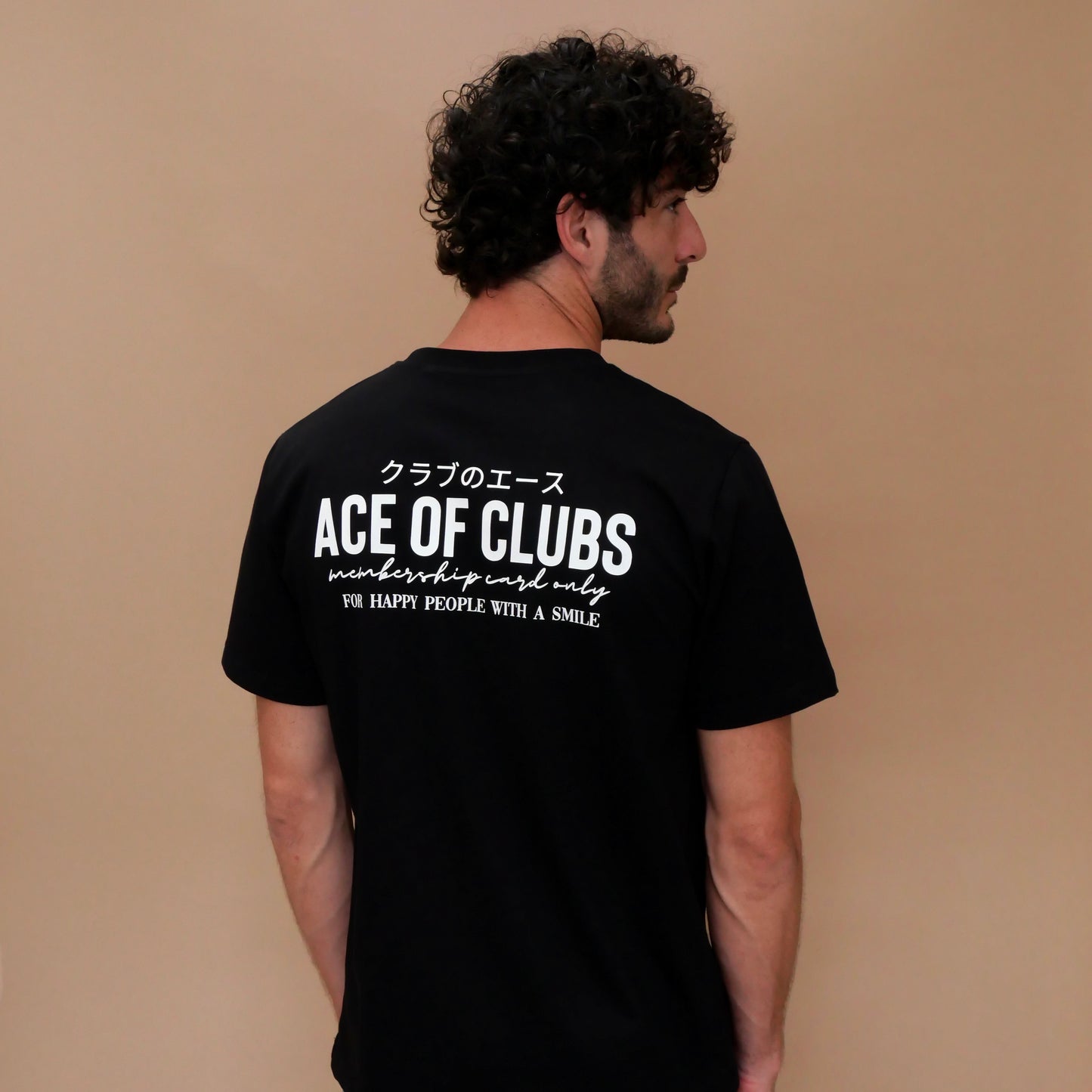 monsieurbarr t-shirt noir ace of clubs phosphorescent
