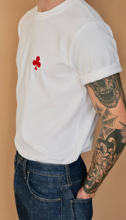 T-shirt Blanc Trèfle Rouge