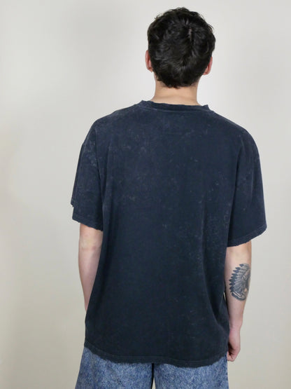 monsieur barr t-shirt oversize  effet destroy marble broderie trèfle argent 