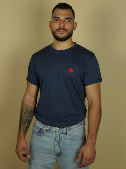 T-shirt Navy Trèfle Rouge