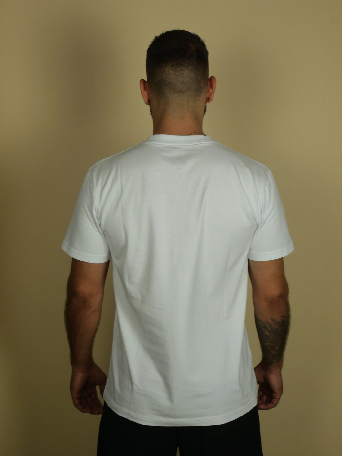T-shirt Régulier Blanc 200 GSM Trèfle Bleu Marine
