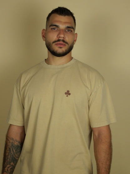T-shirt Boxy Camel Trèfle Marron