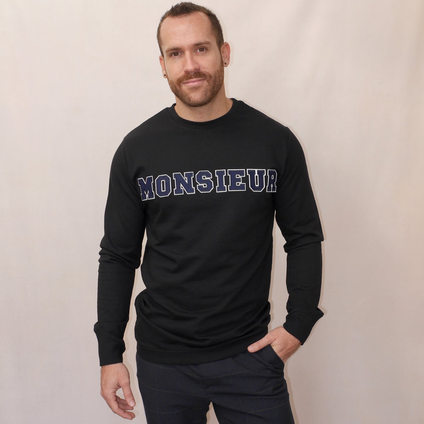 monsieurbarr sweat homme recyclé manches longues 