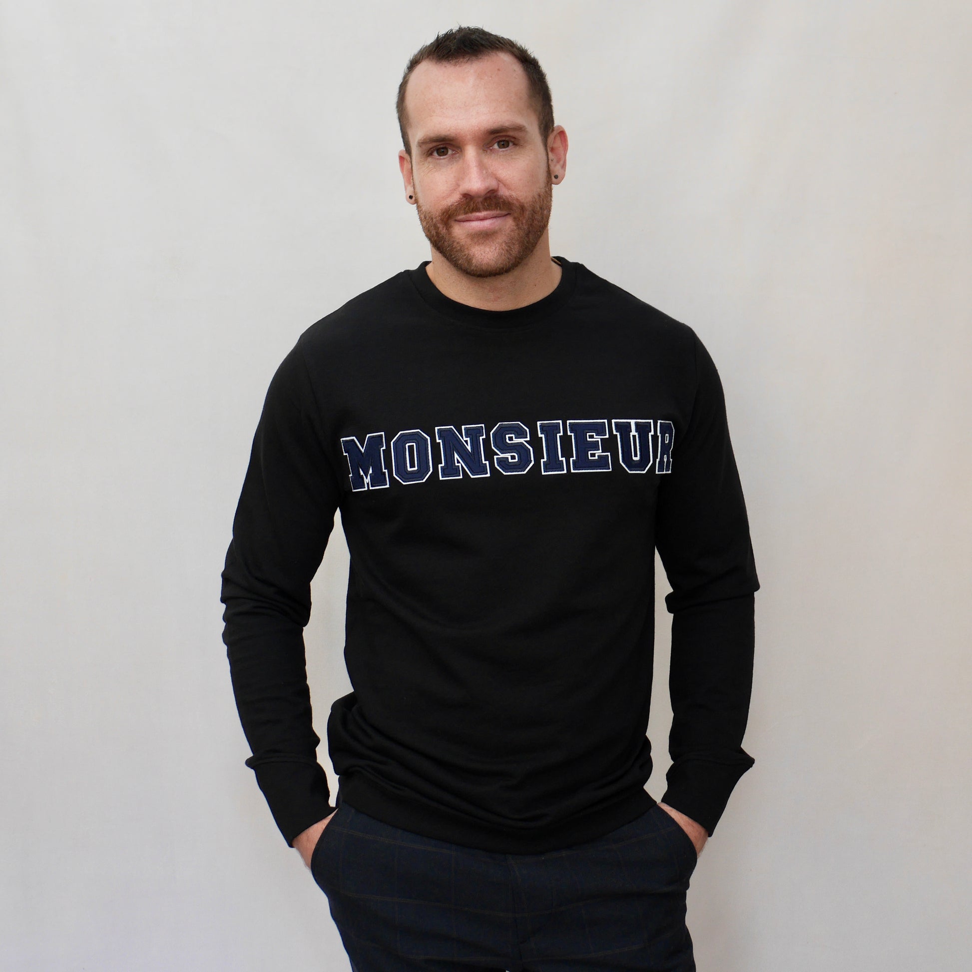 monsieurbarr sweat homme recyclé manches longues 