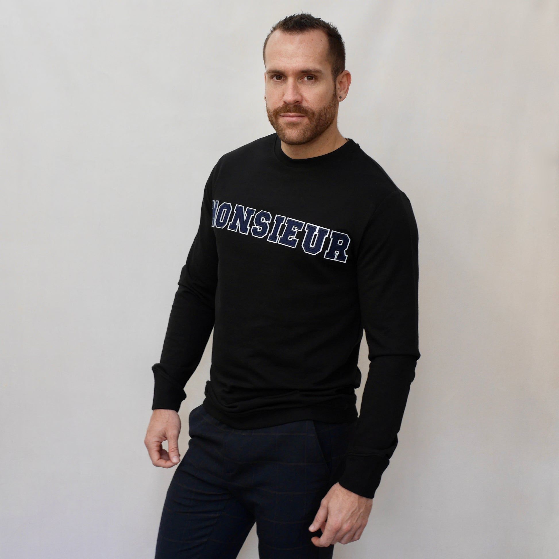 monsieurbarr sweat homme sexy recyclé manches longues 