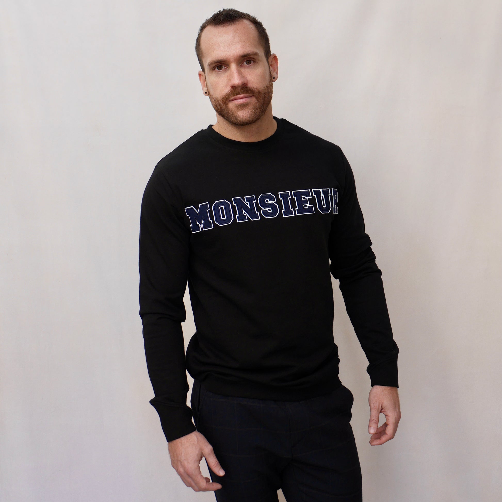 monsieurbarr sweat homme recyclé manches longues 