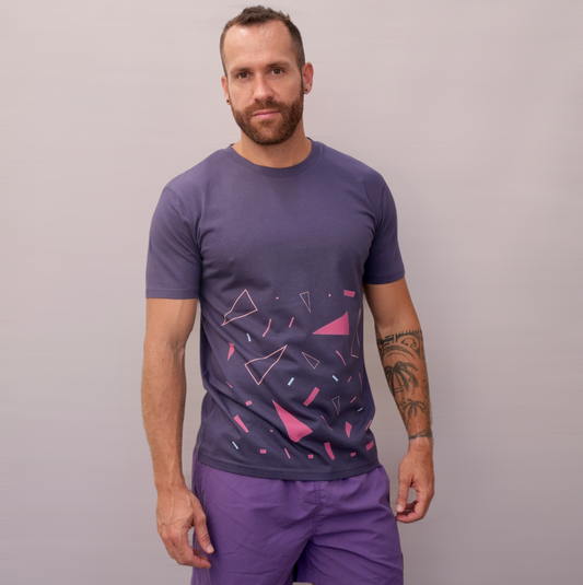 monsieurbarr t-shirt violet impression style 90