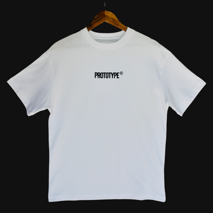 monsieurbarr t-shirt noir bio fabriqué au Portugal logo Prototype poitrine milieu
