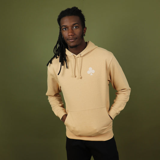 monsieurbarr hoodie nude trèfle blanc